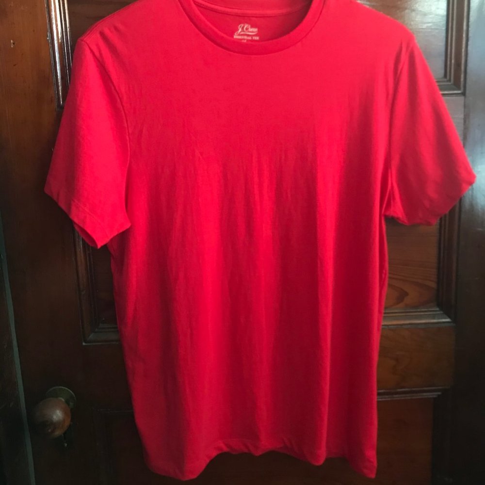 J. Crew Red Cotton Crewneck T-Shirt NWOT